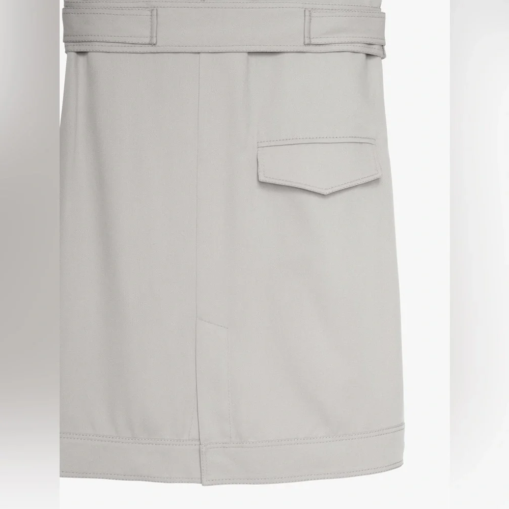 Zara Gray Belted Mini Dress - Picture 8 of 8